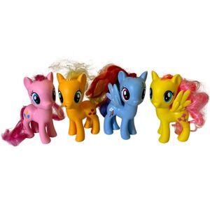 My Little Pony G4 Core Set Pinkie Pie, Applejack, Rainbow Dash, Fluttershy 2016